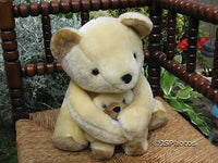 Afibel Belgium Teddy Bear Mom & Baby 11 Inch Beige Plush Very Rare