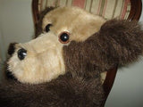 JUMBO One of a Kind Teddy Bear Faux Mink Leather Paws 20 Inch Jointed AOOAK
