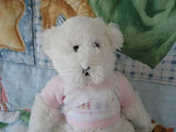 Creature Comforts Soft White Baby Bear I Was Born at Guelph General Hospital
