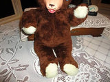 Antique Ganz Bros Toys Brown Teddy Bear Plush Rubber Snout 17 Inch 1960s