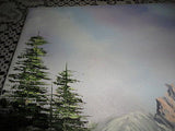 Original Oil Painting Landscape Signed MAILLET 87 Canadian Artist Canvas 10 x 8"