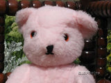 Old Antique Uk 1950s Silk Plush Bear Glass Eyes