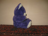 Vintage German Dralon Purple & White Teddy Bear