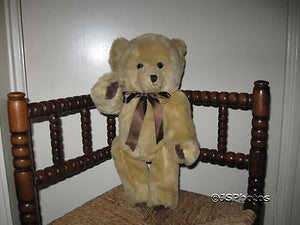 Dean's Rag Book UK Beige Teddy Bear Fully Jointed Rare Retired