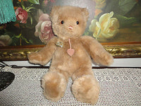 Vintage Gund Bear Collectors Classic 1986 Brown with Suede Heart 15 inch Tags