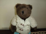 Brown Bear in Handknitted Outfit Sweater & Skirt