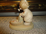 Enesco Mabel Lucie Attwell Memories of Yesterday Girl Puppy Figurine 115355 1988