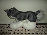 Douglas Cuddle Toys Grey White HUSKY DOG Plush