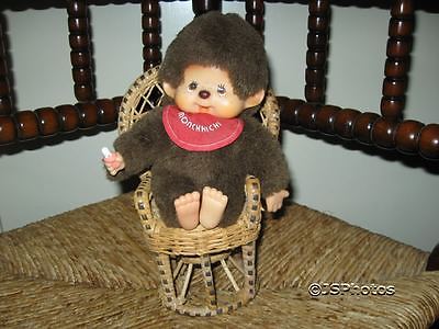 Vintage Monchhichi Sekiguchi, Monchichi Plush Doll Girl Pink