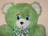 Vintage Nicky Toy Holland Green Furry Plush Sitting Teddy Bear