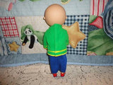 Caillou Rubber Doll 12 inch 1999 Irwin Toy Cinar