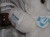 Grohe Promotional White Blue Teddy Bear Pillow Rare Holland