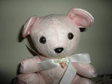 Ya Shin Enterprises China Pink Lace & Satin Teddy Bear 8 inch RARE
