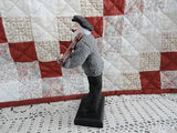 Vintage Handmade Country Old Man Play Fiddle Figurine