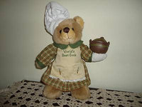 Worlds Best Cook Girl Chef Bear with Apron and Pot