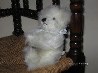 I.C.R.F. UK  White Long Plush Jointed Teddy Bear