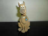 Vintage Scooby Doo Nodder Bobble Head Figurine Fuzzy Felt Body Metal SD Dog Tag