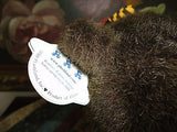 Plushland 1999 Sitting Brown Bear Eating Honey with Bees Handmade 12 inch w Tags