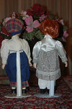 Vintage Vtg Porcelain Doll Boy & Girl Set 30 CM