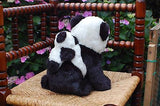 Kempenaar Netherlands Vintage Plush Panda Bear Mother and Baby On Back 9.5 inch