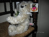 Metro Soft Toys UK Daisy Bear 4th LE 13 Inch White Jointed Teddy Bear Plush