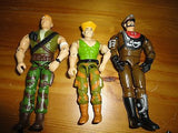 GI Joe Street Fighter Action Figures Mixed Lot 3 Men Assorted Characters Guile Z