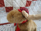 Dakin 1992 MOOSE Stuffed Plush with Hunting Hat