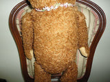 Antique 50s Hermann Germany Bear 23in Glass Eyes Mechanical Arms Legs Straw