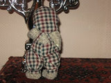 Vintage German Woolen Jointed Bear w Hammer