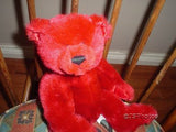 Giant Star 2000 Red Plush Teddy Bear Jointed Retired