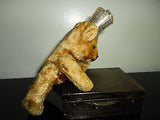 Antique 1950's Germany Mohair BERLIN Tongue BEAR with Metal Mechanism 5 inch