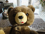 Antique Dakin Jointed Brown Teddy Tongue Bear Plush 16 inch Made in Japan Rare