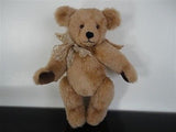 One of a Kind Beige ANGEL BEAR with Gorgeous Wings Metal Halo Jointed AOOAK