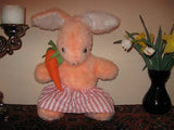 Old Vintage German Bunny Rabbit Plush 16 inch Carrot