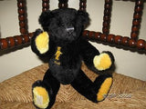 Dean's Rag Book UK Black Mohair Nightfall Teddy Bear 2000 Limited Edition