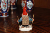 Rien Poortvliet Classic David the Gnome Statue Paul on skites 700114 No Box