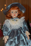 German Porcelain Doll Blue Lace Dress 39 CM Ltd Edition NEW in Box w Certificate