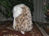 Chosun Owl Plush Brown White 7.5 Inch Stuffed Animal 1980s