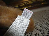 Gund 1986 Puppy Dog Plush Lumberjack Plaid Bib 9 inch