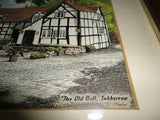 Antique Britain UK Tavern Lithograph THE OLD BULL INKBERROW Artist R.Stanley