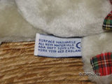 AA Soft Toys LTD UK Jointed Plush Teddy Bear Beige 7 Inch Plaid Bow Paws