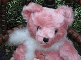 Hermann Sweet Rose Pink Distressed Mohair Lady Bear Ltd 2778 of 4000 14in. 1990