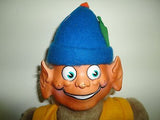 Antique Melody Toys Canada ELF GNOME Character Doll Rubber Face Plush Body 11in