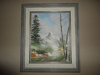 Original Oil Painting Landscape Signed MAILLET 87 Canadian Artist Framed 13x11