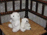 Set of 2 Polar Bear Plush Dutch & Ariel Belgium