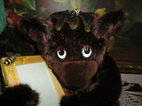 Artist Designed Brown BEAR with Bees & Picture Frame Rare OOAK Faux Mink 13"