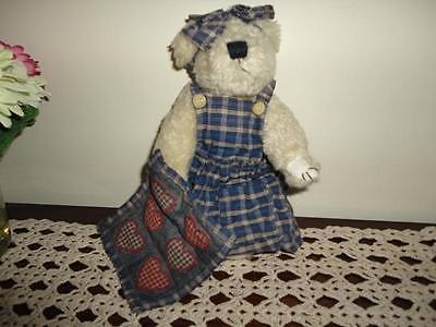 Boyds Bears Quilt Patch Bear Camomille Q. Quignapple 9.5 inch