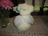 Russ Victorian Tidings ATHENA Bear Real Feather Wings