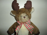 RARE Christmas Bearly A. Reindeer Bearington Bear Dressed As Deer Retired 14in.