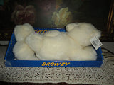 DROWZY Mechanical Snoring Yawning Laying Bear Big Belly Moves 14" Autruche PQ